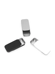 1入組便攜藥收納迷你黑色鐵收納盒 - 黑色 - 查看 6