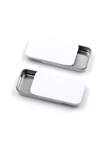 1入組便攜藥收納迷你黑色鐵收納盒 - 黑色 - 查看 3