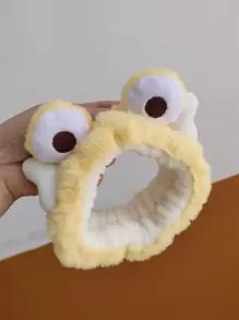 1 件装卡通眼睛装饰发带头带头巾头带吸汗带 - 黃色 - 查看 10