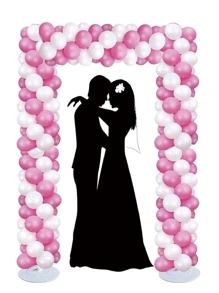 1 set Kit arco de globos decorativo boda - Blanco - Ver 1