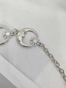 Dây chuyền trang trí mặt trăng - Bạc - Xem 4