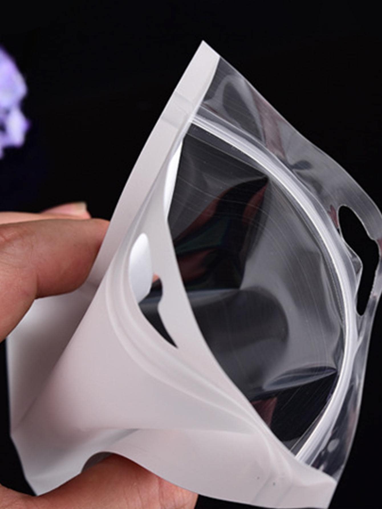 50pcs Clear Bubble Mailer, White PET Transparent Packaging Bag For Household - White - View 1