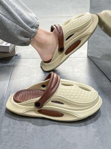 男士鏤空多用途穿戴通風時尚戶外洞洞鞋 - 米色 - 查看 4