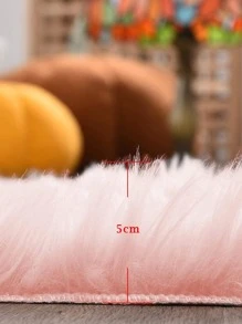 1入組素色毛絨地毯，現代滌綸防滑地板地毯，適用於客廳和臥室，四季皆宜 - 淺粉色 - 查看 6