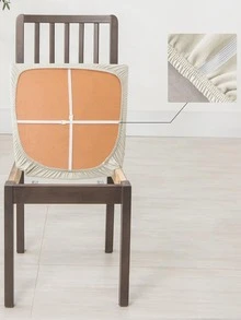 forcheer 45x45CM PU Dining Chair Seat Cover With Buckle, Black, Elastic & Waterproof Material, Machine Washable, Pack Of 1 - White - View 5