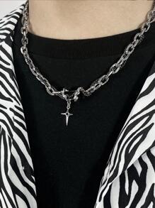 Chunky Thorns Mixed Necklace/Bracelet, Męski Prezent Świąteczny (Akcesoria Europejskie i Amerykańskie Luksusowe Niszowe Hiphopowe Akcesoria Osobowość Minimalistyczny Styl Biżuteria)