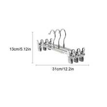 10pcs/Pack Non-Slip Pants Hangers With Clips For Skirts, Jk Uniforms, Clothes Drying And Storage, Space Saving Closet Organizer