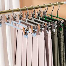 10pcs/Pack Non-Slip Pants Hangers With Clips For Skirts, Jk Uniforms, Clothes Drying And Storage, Space Saving Closet Organizer