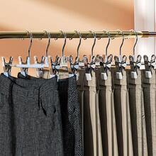 10pcs/Pack Non-Slip Pants Hangers With Clips For Skirts, Jk Uniforms, Clothes Drying And Storage, Space Saving Closet Organizer