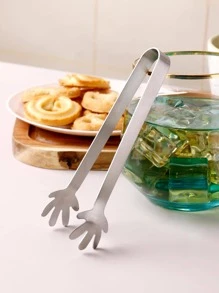 1pc Stainless Steel Food Tongs - Silver - View 9