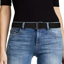 Minimalist Solid Tape Belt - Black - View 2