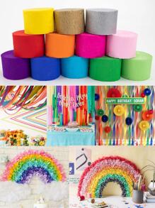 12 piezas Papel crepe con patrón de rayas de arcoíris - Multicolor - Ver 1