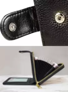 PU Wallet Fashion Short Purse Clutch Zipper Money Bag Woman Small Purse Lightweight Portable Card ID Card White-Collar Workers For Female For Holiday For Anniversary For Birthday Gift Accessories Gift Card Holder Wallet Business Card Holder Credit Card Holder Women For Men Mini Wallet Card Wallet - Black - View 4