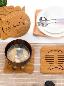 1 miếng đệm cách nhiệt thiết kế mèo - màu nâu - Xem 11