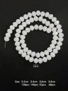 1 hebra Accesorio de joya DIY cuenta - Blanco - Ver 3