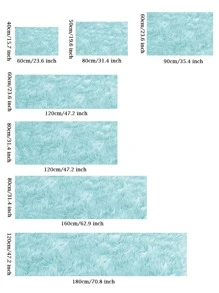 Chắc Chắn Mờ Thảm, Polyester Hiện Đại Chống Trơn Trượt Thảm Trải Sàn Cho Phòng Khách Và Phòng Ngủ, Tất Cả Các Mùa - Màu xanh nhạt - Xem 4