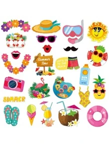 25 cái Giá đỡ đồ họa hoạt hình cho Photobooth Prop - Màu vàng - Xem 3