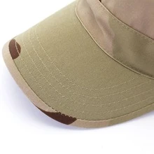 Outfly 1pc Outdoor Sports Camouflage Flat Top Baseball Cap With 60cm Head Circumference, Casual Hat - Khaki - View 5