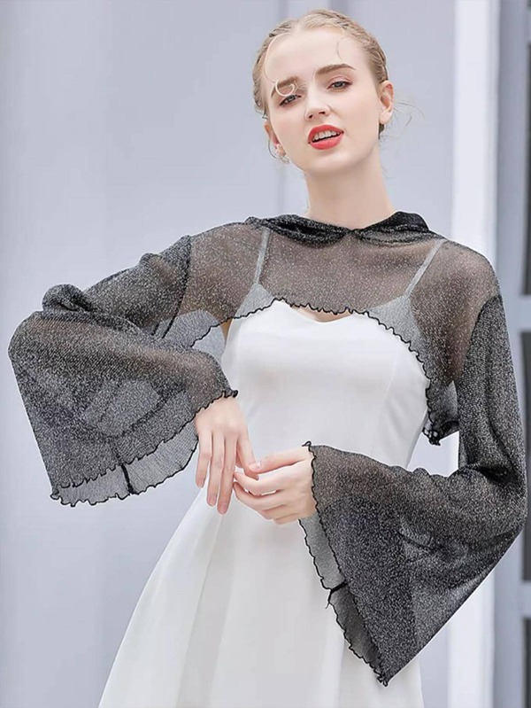 1pc Women Solid Casual Shawl With Hat For Summer
