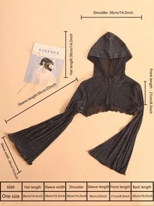 1pc Women Solid Casual Shawl With Hat For Summer