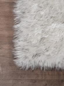 1入組素色毛絨地毯，黑白圓形毛絨地毯，適用於客廳、臥室 - 黑與白 - 查看 5