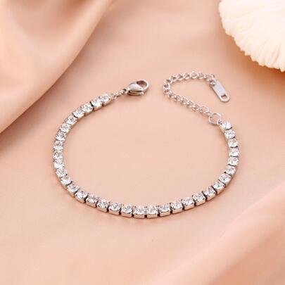 ZIRUISP Rhinestone Chain Bracelet