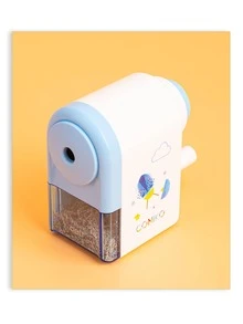 1pc Cartoon Graphic Pencil Sharpener, Basics School Pencil Sharpener For School Student - Pink - View 8