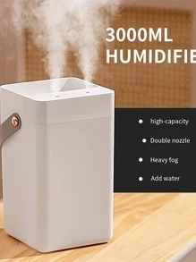 1入組加濕器3000毫升雙噴嘴空氣加濕器小時便攜式電動冷霧適用於大房間巨大 - 白色 - 查看 2