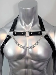 Cross-Border Men Sexy Hollow Out Belt Clothing/Performance Prop For Nightclub Or Bar - Black - View 1