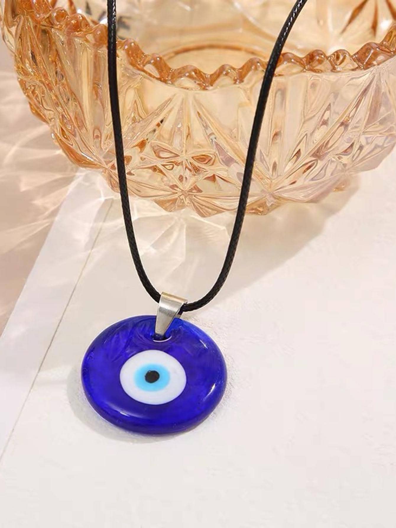 Vòng cổ mặt dây chuyền mắt ác - Màu xanh lam - Xem 1