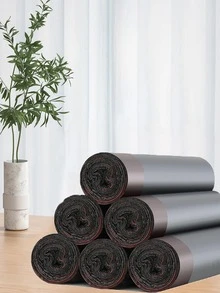 5卷抽繩垃圾袋 - 黑色 - 查看 2