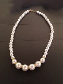 Ensemble De Bijoux De Décoration De Fausses Perles 4 Pièces - Doré - Voir 7