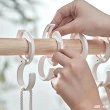 Móc treo đồ miễn phí hình chữ S 5 cái - trắng - Xem 2