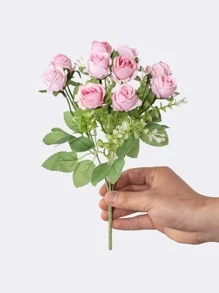 1 Nhân Tạo Hoa, Nhựa Hoa Giả Trang Trí Nhà Cửa, Đám Cưới - Màu Hồng  San hô - Xem 2