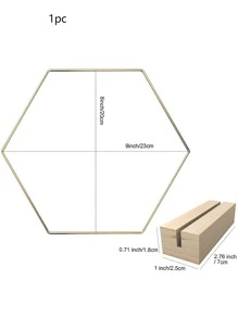 1入組花圈製作戒指，帶木底，不含花 - 金色 - 查看 2