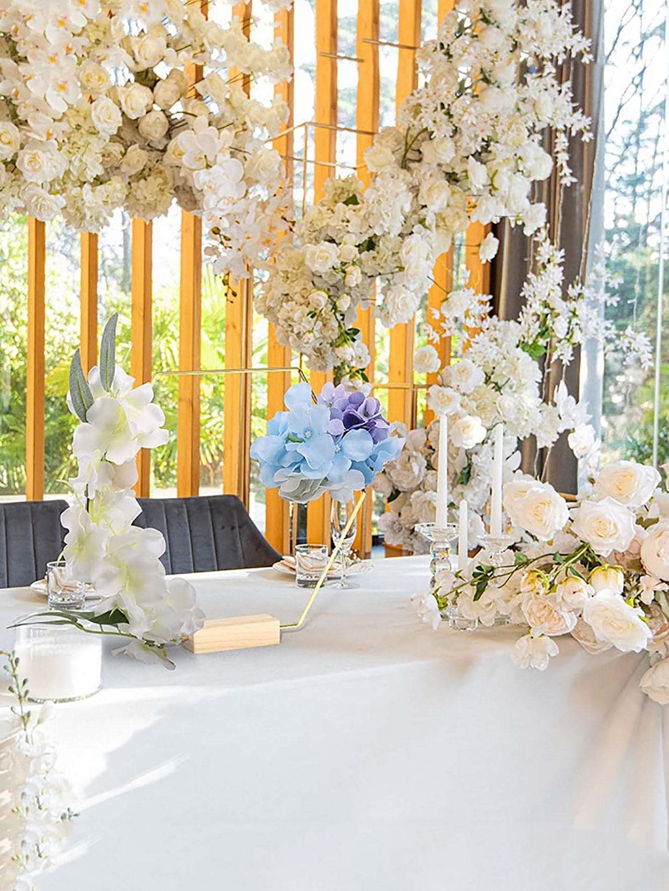 1入組花圈製作戒指，帶木底，不含花 - 金色 - 查看 1