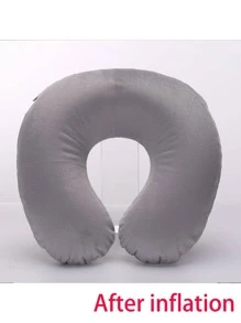 1入組素色充氣枕頭 - 灰色 - 查看 5