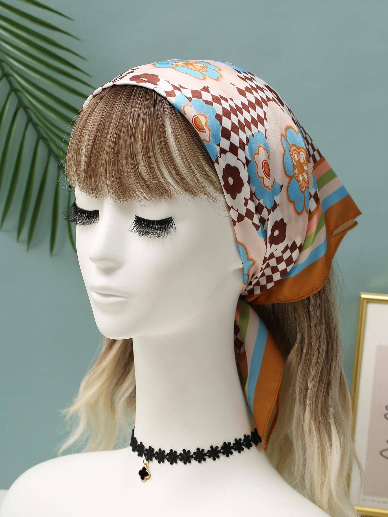 Floral Print Bandana - Multicolor - View 1