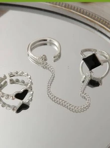 1 conjunto de luvas decorativas de coração de liga de zinco da moda para mulheres para a vida diária, namorados, mãe, dia das mães, presente