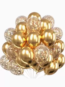 30 piezas Globos con acabado dorado, decoración ideal para fiestas de cumpleaños, bodas y duchas