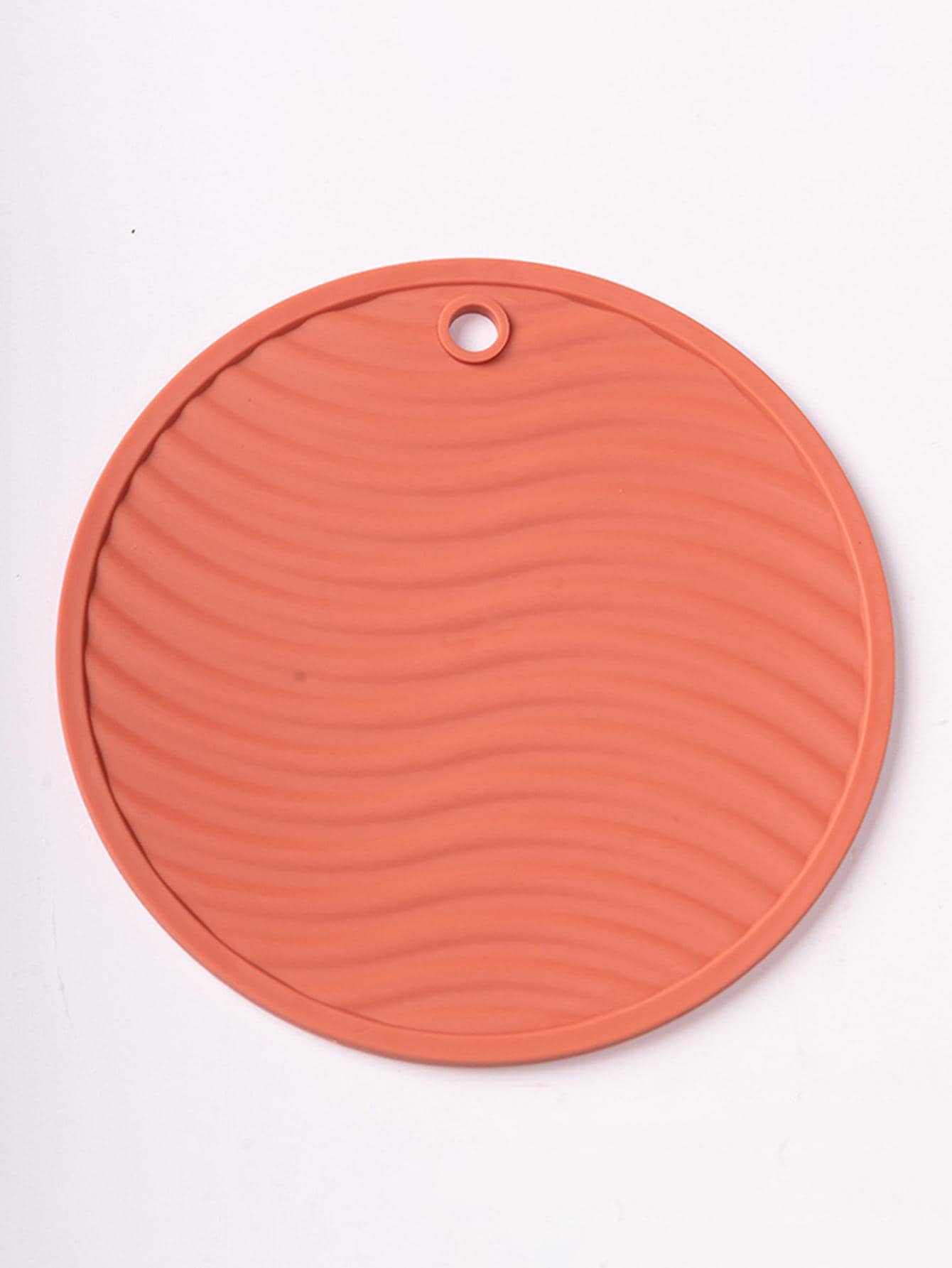 1pc Plain Round Cup Coaster - Red - View 1