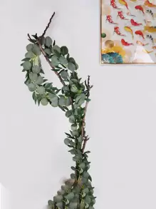 1 pieza Enredadera artificial con hojas de eucalipto y sauce para decoración de fiestas, bodas y reuniones en el hogar, Día de San Valentín, regalos, plantas falsas