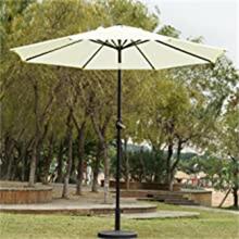 Simple Deluxe 9ft Outdoor Market Table Patio Umbrella with Button Tilt and 8 Sturdy Ribs for Garden,  Beige - Màu be - Xem 7