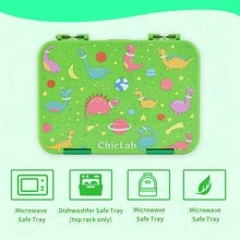 Leak-Proof Bento Lunch Box With 4–6 Compartments – Perfect Portion Sizes For Ages 3–7, Drop-Proof, Dishwasher Friendly, Ideal For School - Green - View 2