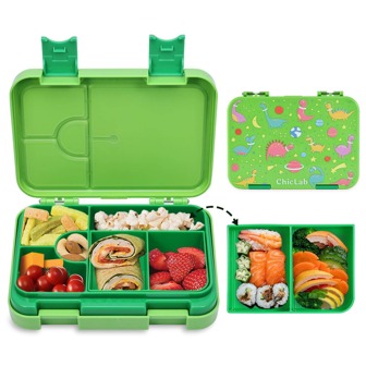 Leak-Proof Bento Lunch Box With 4–6 Compartments – Perfect Portion Sizes For Ages 3–7, Drop-Proof, Dishwasher Friendly, Ideal For School