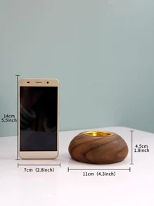 1pc Wooden Pattern Incense Burner - Brown - View 7