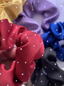 Rhinestone trang trí ngẫu nhiên Scrunchie - Nhiều màu - Xem 2