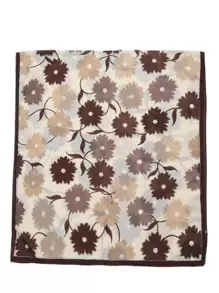 1入組女士印花時尚圍巾適用於日常生活 - 卡其色 - 查看 3