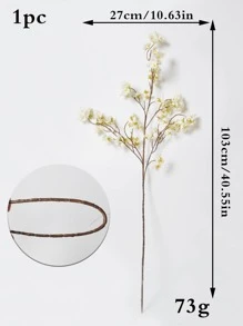 Cành hoa anh đào nhân tạo lớn 40,5 inch, thân cây hoa anh đào lụa giả, bình hoa anh đào giả, đồ trang trí bàn tiệc cưới tại nhà, bình hoa trang trí DIY - trắng - Xem 2
