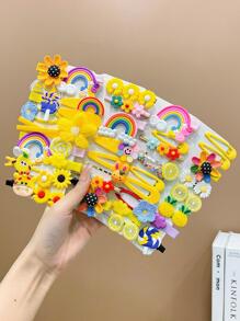 42 cái Trang trí hoa & cầu vồng cho bé gái Kẹp tóc dễ thương để trang trí tóc - Nhiều màu - Xem 2